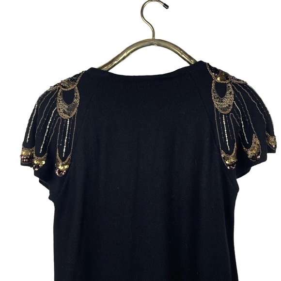 NANETTE LEPORE KARTIKA MERINO WOOL SEQUIN EMBELLISHED MINI DRESS - Picture 9 of 15